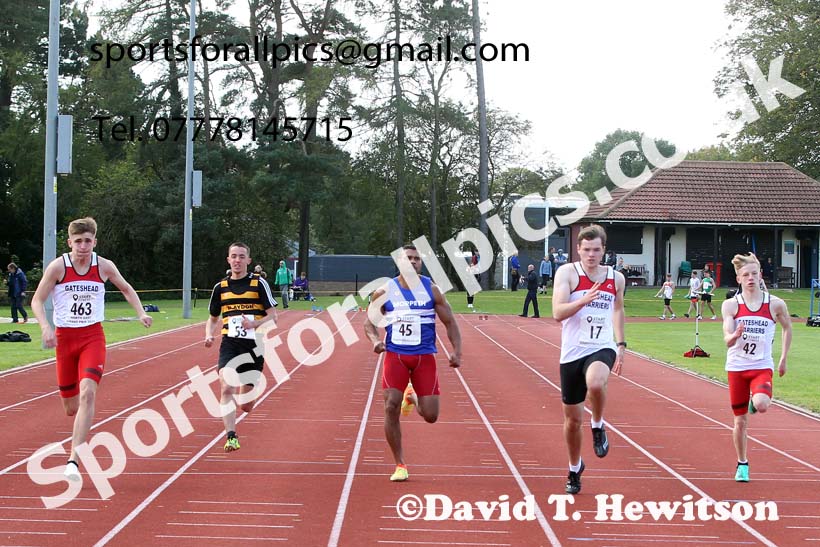100 metres, NECAA Open Meeting, Morpeth, Sunday, September 27th. David T. Hewitson/Sports for All Pics